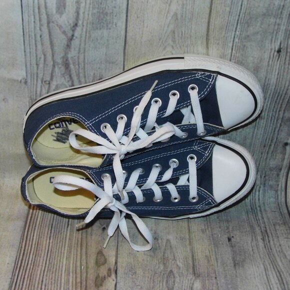 CONVERSE Chuck Taylor All Star OX Navy Blue Sneakers Womens Size 8.5 - Picture 6 of 7